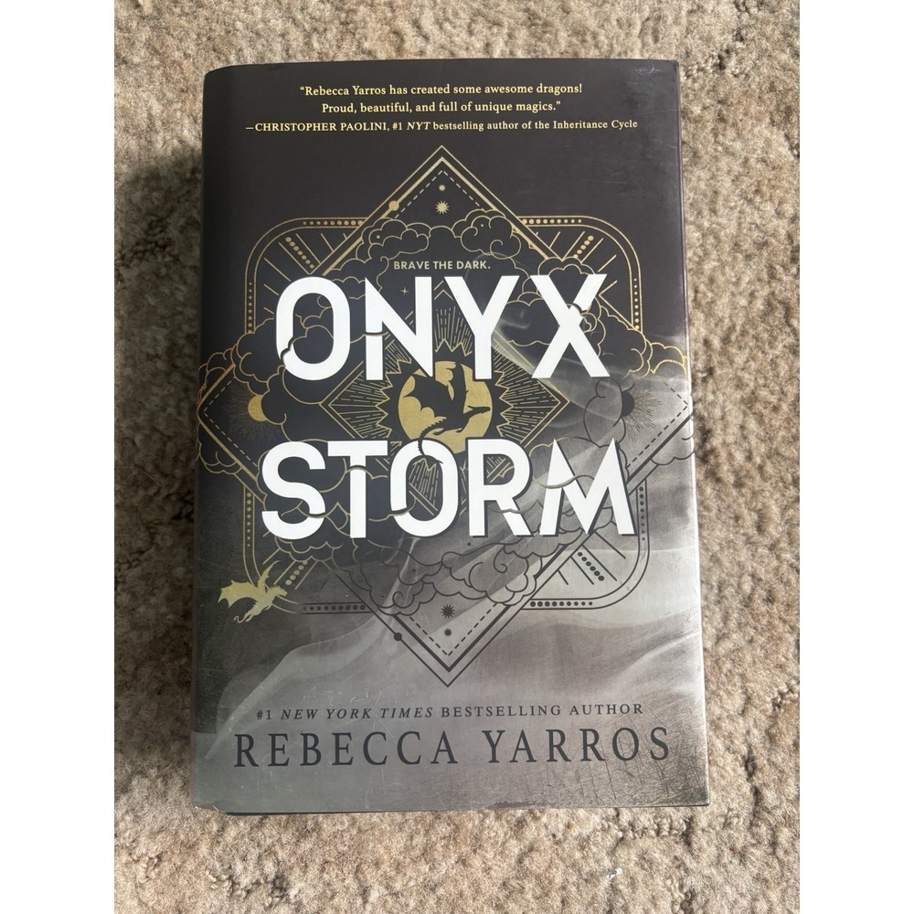 Onyx Storm Rebecca Yarros Deluxe Limited Edition Hardcover Sprayed Stenciled
